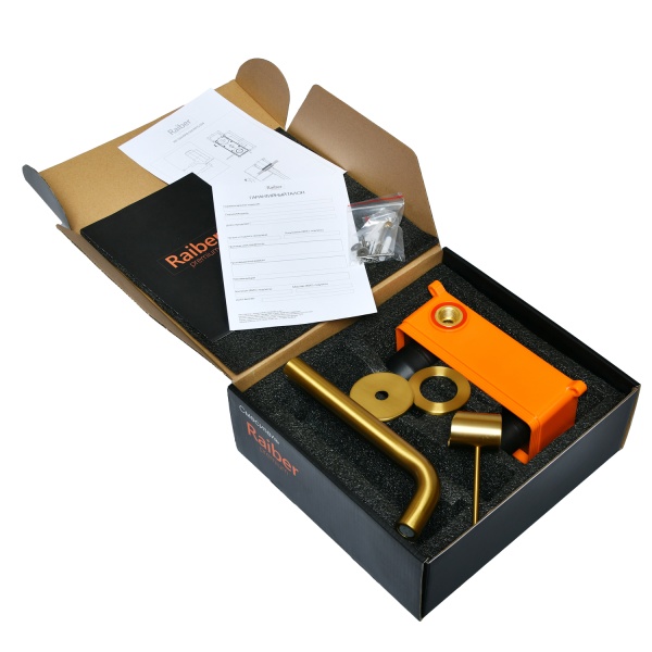 Смеситель для раковины Raiber Graceful RPG-004 матовое золото