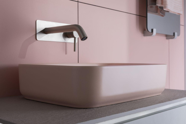 Раковина накладная прямоугольная Allen Brau Fantasy 4.11021.SM керамика цвет розовый