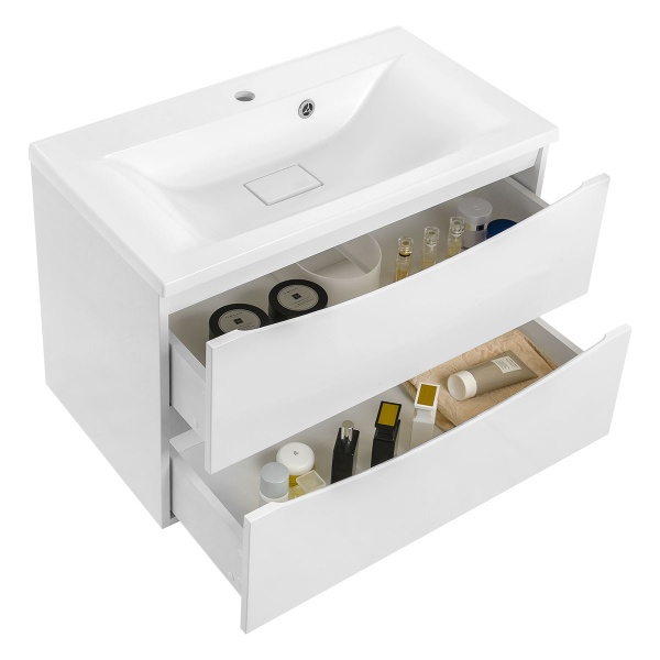 Тумба  подвесная Vincea Mia VMC-2MA800GW 80 см  2 ящика цвет G.White 