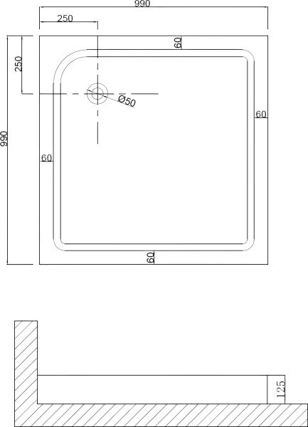 Душевой поддон Niagara NG-100-100Q 100x100 белый