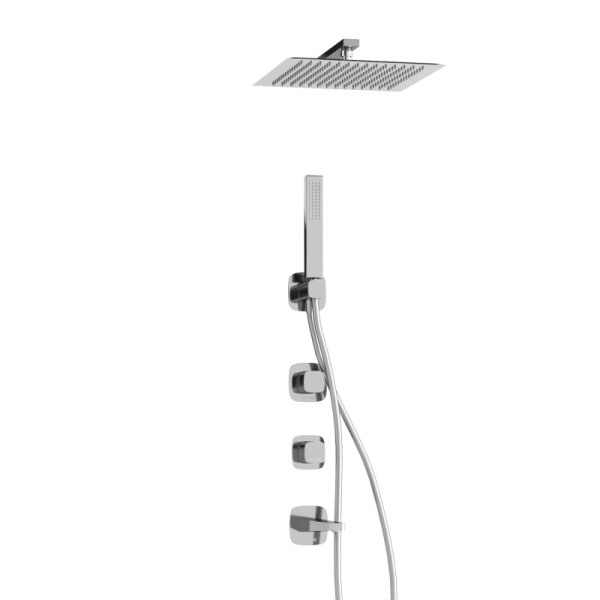 Душевая система со смесителем Wasserkraft Naab 8600 A8651.313.314.090.118.326.087.103 монтаж встраиваемая в стену без термостата хром