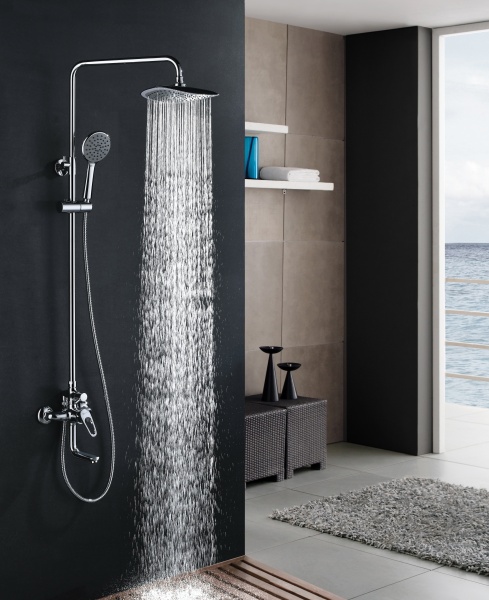 Душевая система со смесителем Lemark Omega LM3162C монтаж настенная без термостата хром