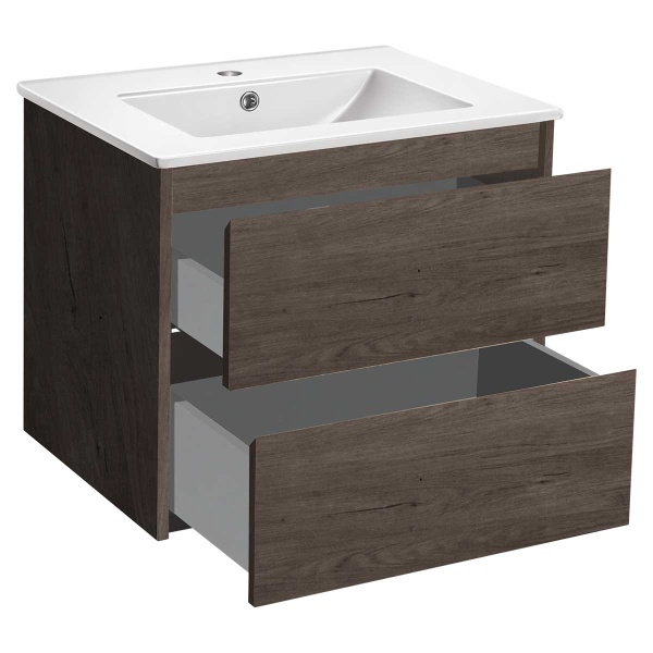 Тумба  подвесная Vincea Gio VMC-2G600RO 60 см  2 ящика цвет R.Oak 