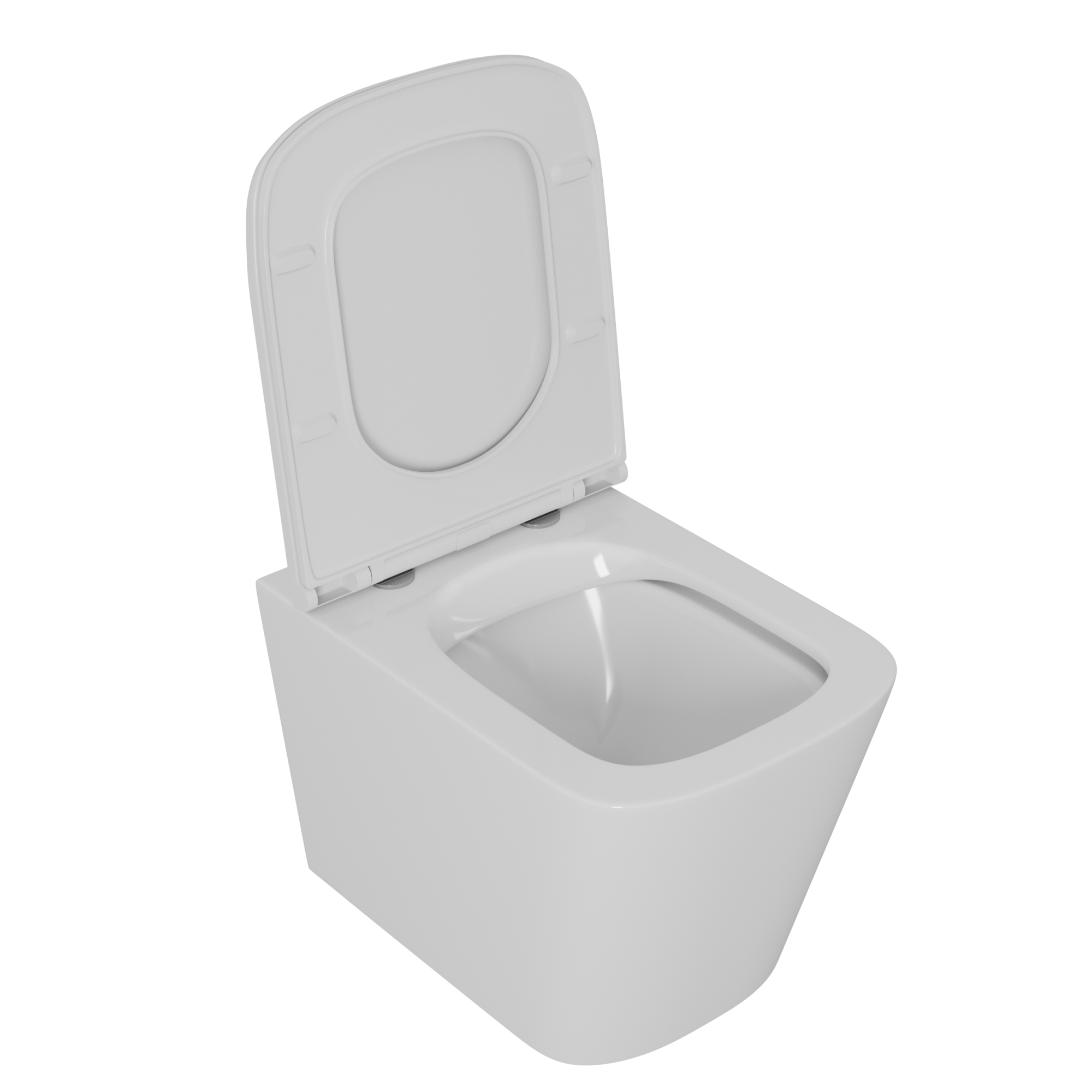 Унитаз подвесной D&amp;K Quadro DT1516016 Rimless фарфор белый