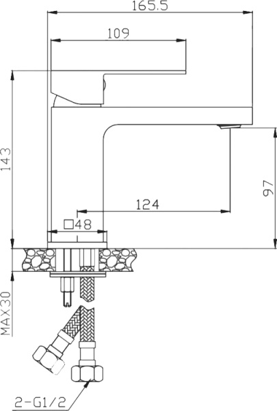 Смеситель для раковины BelBagno Romano ROM-LVM-CRM хром