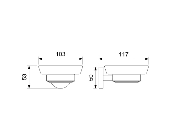 Мыльница Акватек Бетта AQ4603CR настенная цвет хром