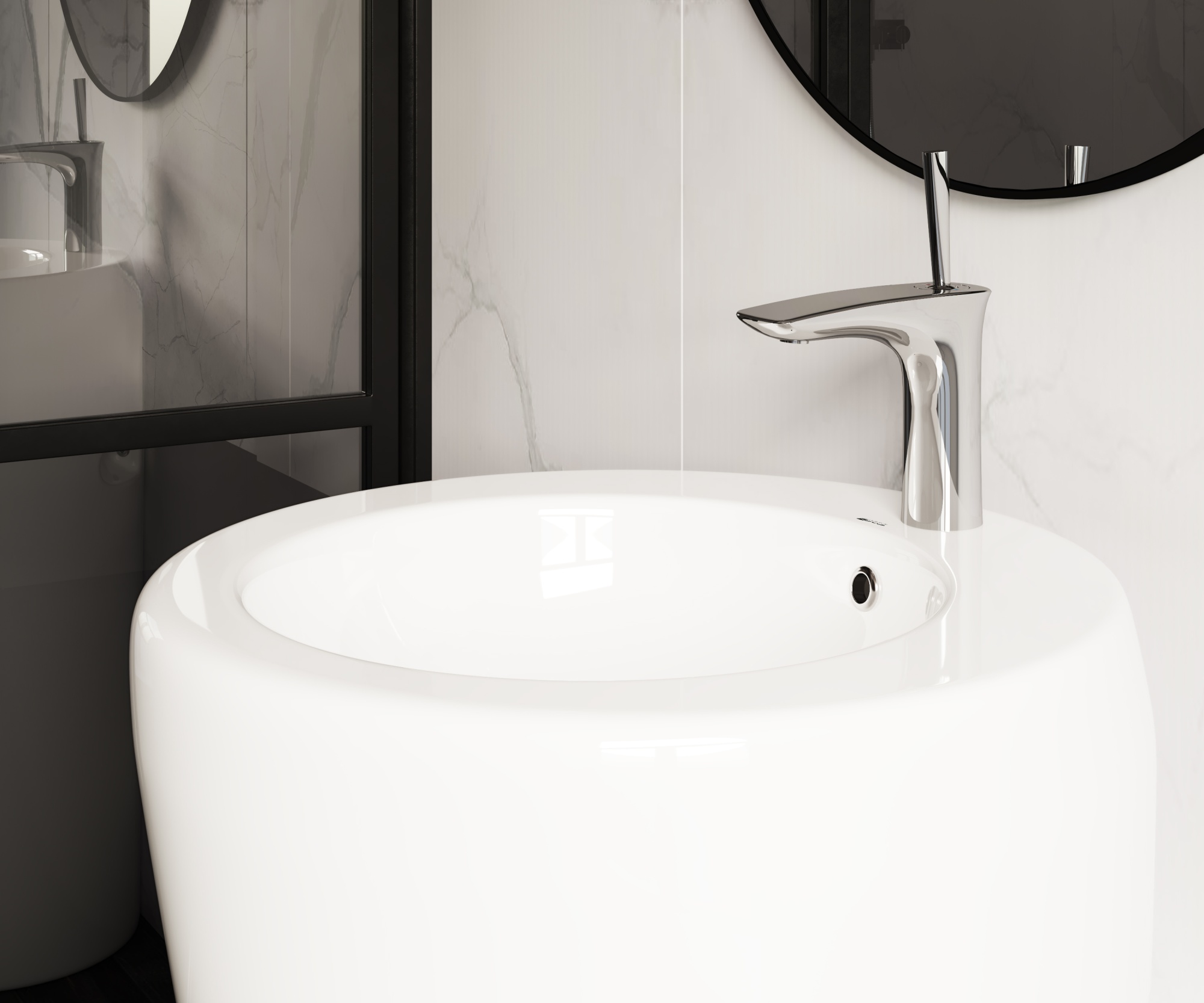 Раковина напольная круглая Ceramica Nova Element CN1807 фарфор цвет белый
