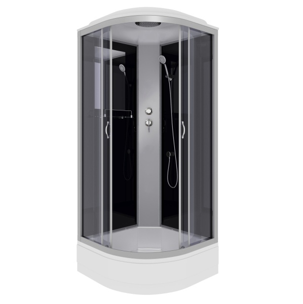 Душевая кабина с крышей Niagara Classic NG-3501-14 четверть круга  90x90 стекла тонированные, профиль матовый хром
