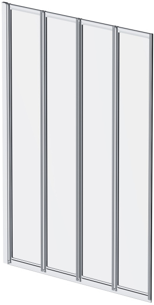 Шторка для ванны складная  Am.Pm Like W80BS-100-140CT 100 см, стекла прозрачные, профиль хром