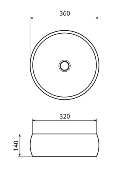 Раковина накладная круглая Allen Brau Liberty 4.32001.20 керамика цвет белый
