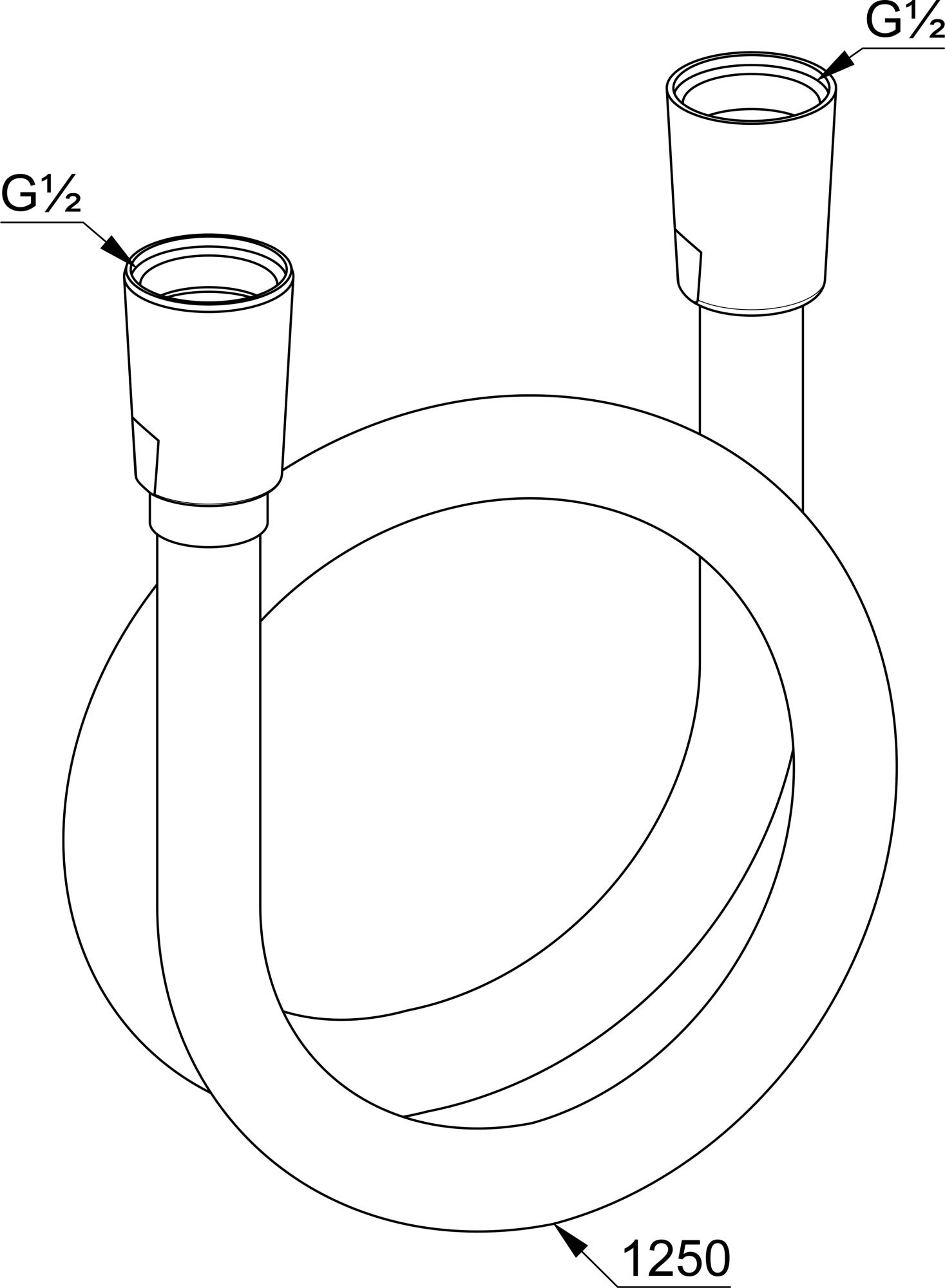Шланг Kludi Logo 6105505-00 хром 