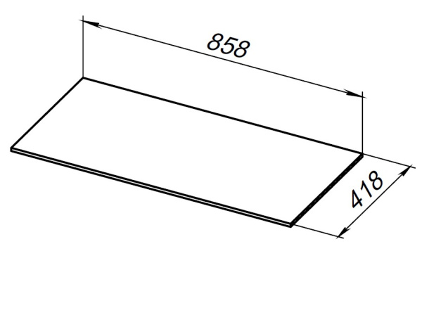 Столешница для ванной Allen Brau Liberty 1.330012.B-S 85.8 см керамогранит, цвет бежевый