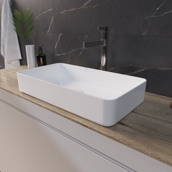 Раковина  прямоугольная Grossman  GR-3031 фаянс цвет белый