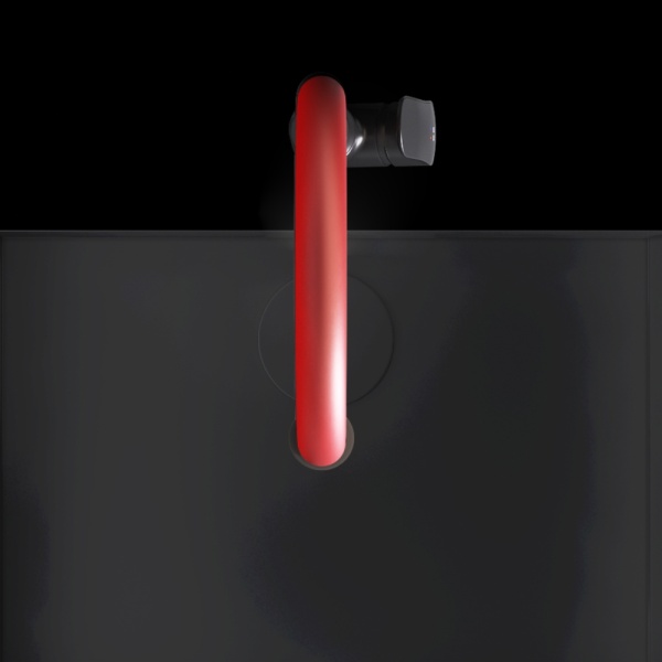 Смеситель для кухни Am.Pm Like F8007828 с подключением к фильтру черный/красный