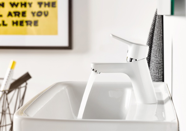 Смеситель для раковины Kludi Pure&Easy 370289165 белый/хром