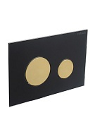 Кнопка смыва механическая Cezares Lux LUX-GN-BORO-C цвет черный-золото