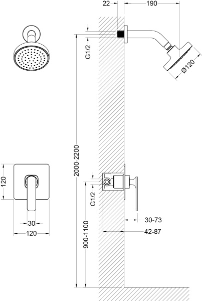 Душевая система со смесителем Timo Torne SX-4379/00SM монтаж встраиваемая в стену без термостата хром