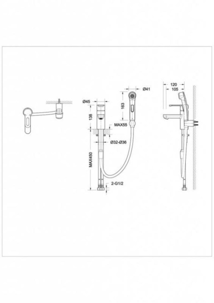 Смеситель для раковины Bravat Stream F13783C-3 хром