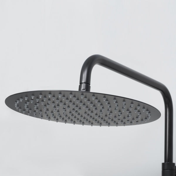 Душевая система со смесителем Wasserkraft  A28801 монтаж настенная с термостатом черный