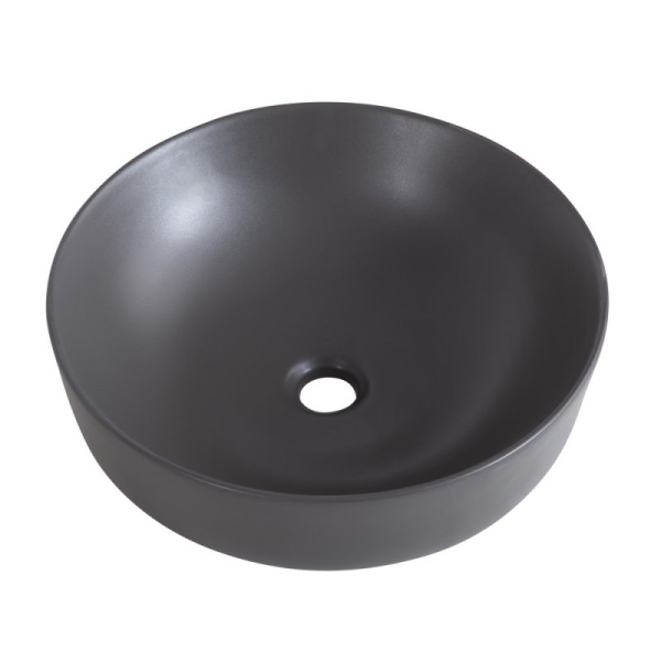 Раковина накладная круглая BelBagno  BB1315-H311 фаянс цвет серый матовый