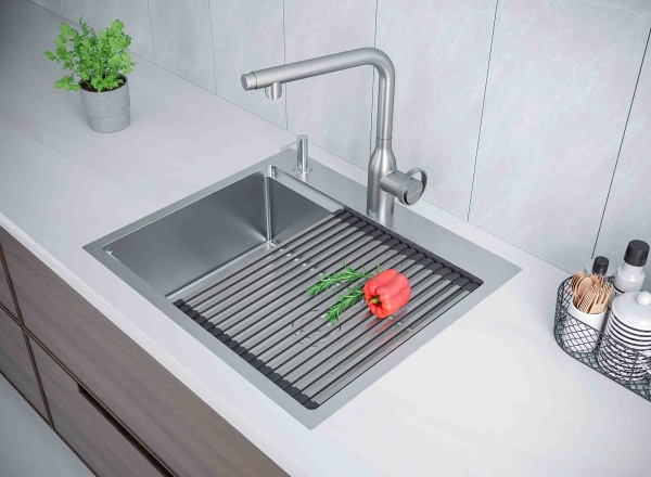 Смеситель для кухни Paulmark Urban Ur213104-NI с подключением к фильтру никель