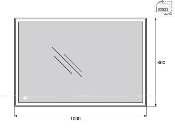 Зеркало с подсветкой BelBagno  SPC-GRT-1000-800-LED-TCH 100x80 сенсор
