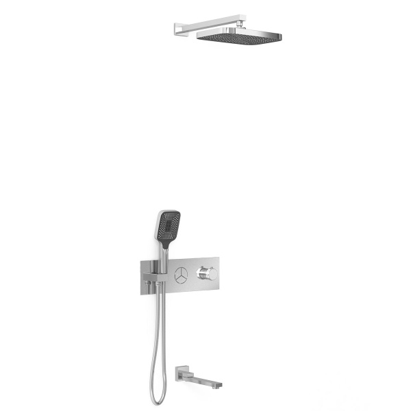 Душевая система со смесителем Vincea  VSFW-432T1CH монтаж встраиваемая в стену с термостатом хром
