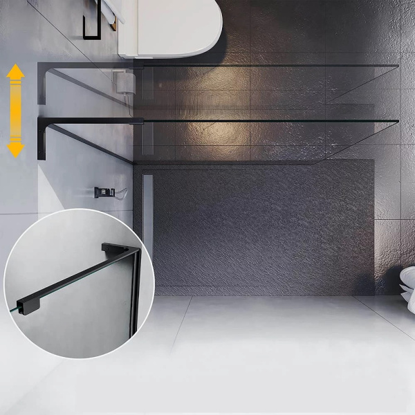 Душевая перегородка Veconi Korato KR77-100-01-C8 100 см, стекла прозрачные, профиль хром