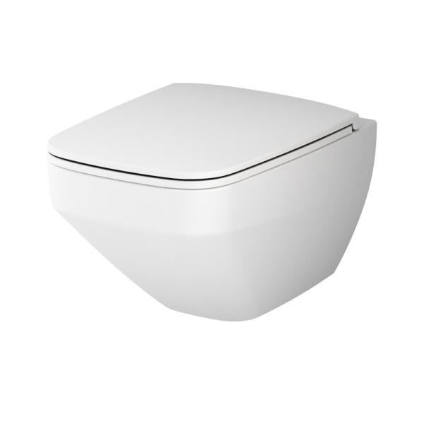 Унитаз подвесной Am.Pm Inspire V2.0 C50A1700MWSC Rimless дюропласт нержавеющая сталь фарфор белый матовый