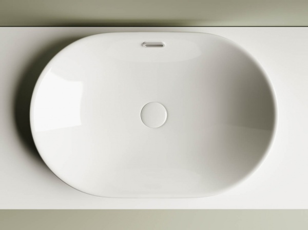 Раковина встраиваемая сверху овальная Ceramica Nova Element CN5020 фарфор цвет белый