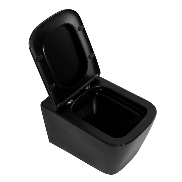 Унитаз подвесной BelBagno Ardente-C BB3202CHR-MB Rimless фаянс черный матовый