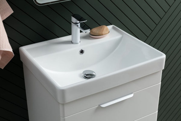 Раковина мебельная квадратная  Aquanet Ирис 00301803 керамика цвет белый