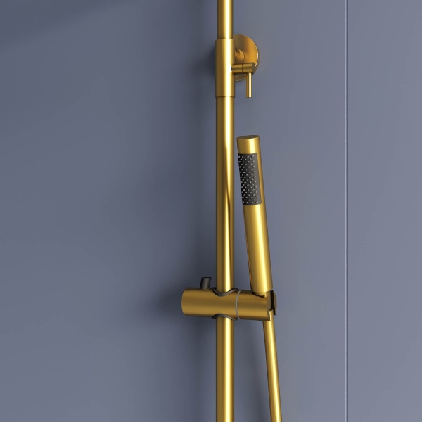 Душевая система со смесителем RGW Shower Panels 51140133-06 монтаж настенная без термостата золото