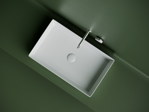 Раковина накладная прямоугольная Ceramica Nova Element CN6070 фарфор цвет белый