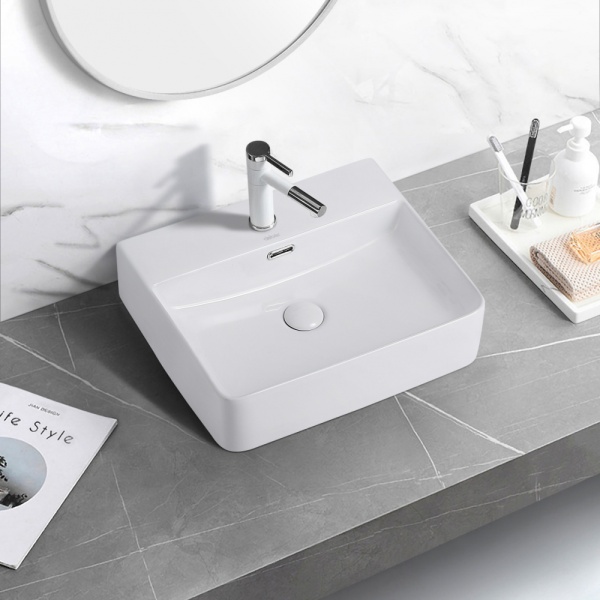 Раковина  прямоугольная Abber Rechteck AC2203 керамика цвет белый