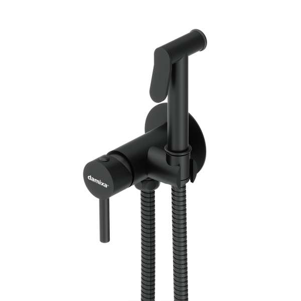 Гигиенический душ Damixa Option 217000000 встраиваемый в стену черный матовый
