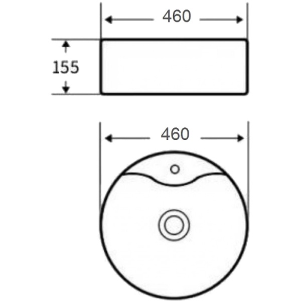 Раковина  круглая Esbano BERYL ESRNBERYW фаянс цвет белый