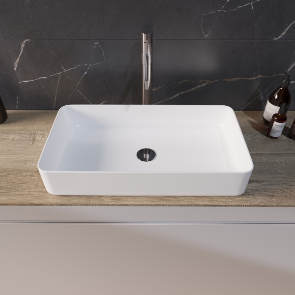 Раковина  прямоугольная Grossman  GR-3031 фаянс цвет белый