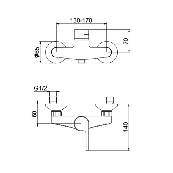 Смеситель для душа Webert DoReMi DR870102560 настенный 
без термостата черный