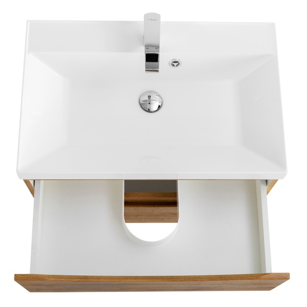 Тумба под раковину подвесная BelBagno Marino MARINO-600-2C-SO-RN-P 60 см  2 ящика цвет Rovere Nature 