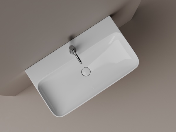 Раковина подвесная прямоугольная Ceramica Nova Aura CN2006 фарфор цвет белый