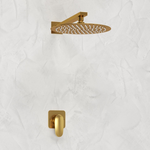 Душевая система со смесителем Wasserkraft Havel 3600 A3651.180.259 монтаж встраиваемая в стену без термостата золото