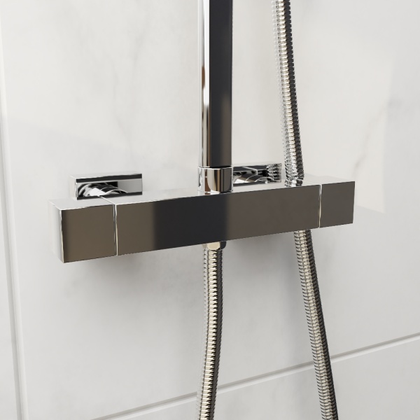 Душевая система со смесителем RGW Shower Panels 21140122-01 монтаж настенная с термостатом хром