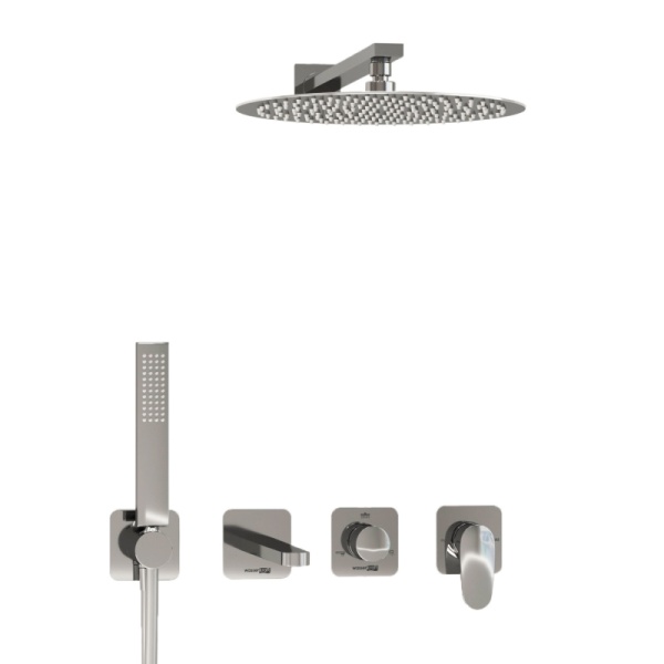 Душевая система со смесителем Wasserkraft Weida 3100 A3151.269.270.090.116.271.087.103 монтаж встраиваемая в стену без термостата хром