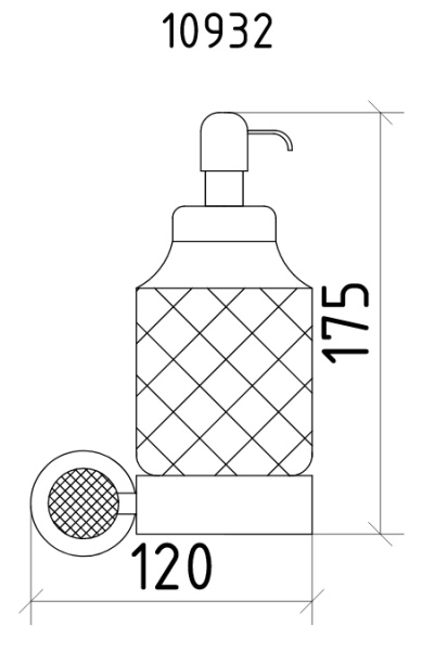 Диспенсер для мыла Boheme Royal Cristal 10932-CR настенный хром
