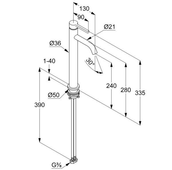 Смеситель для раковины Kludi Nova Fonte Pura 202985315 белый