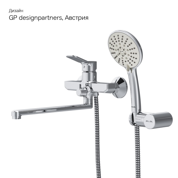 Смеситель для ванны или душа Am.Pm X-Joy F85A95000 настенный 
без термостата хром