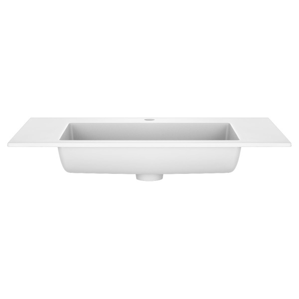 Раковина мебельная  Vincea  VCB-13800W литьевой мрамор цвет белый