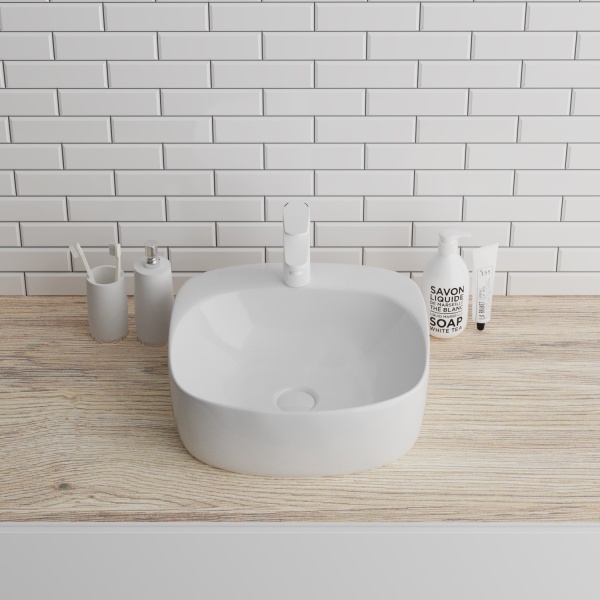 Раковина  квадратная  Grossman  GR-3028 фаянс цвет белый