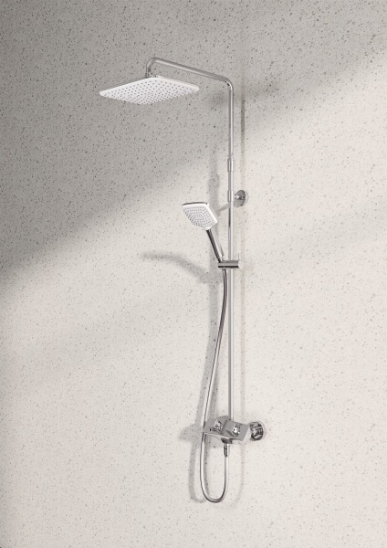 Душевая система со смесителем Kludi Cockpit 8005005-00 монтаж настенная с термостатом хром